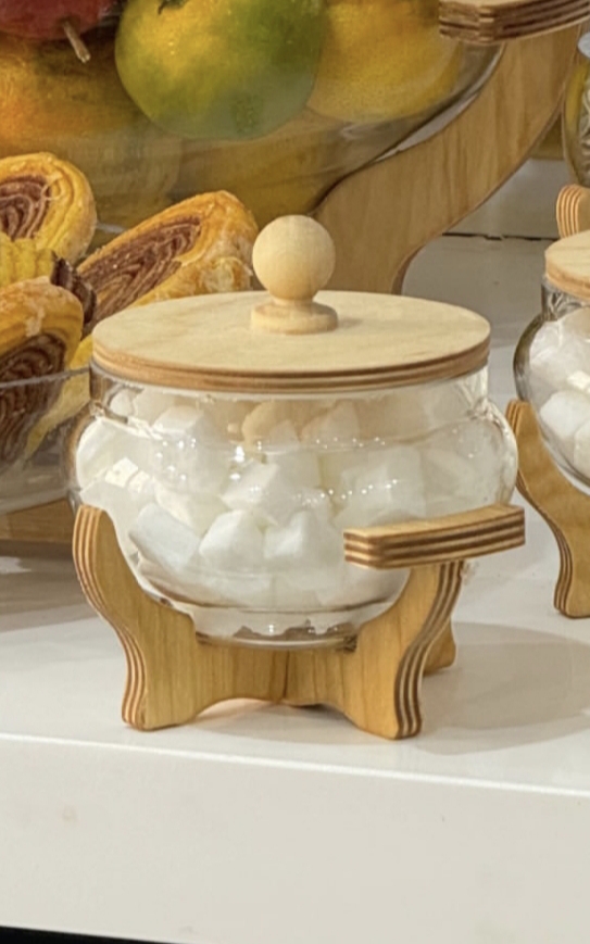 قندان تک سرویس شیشه ساده🥰🌿